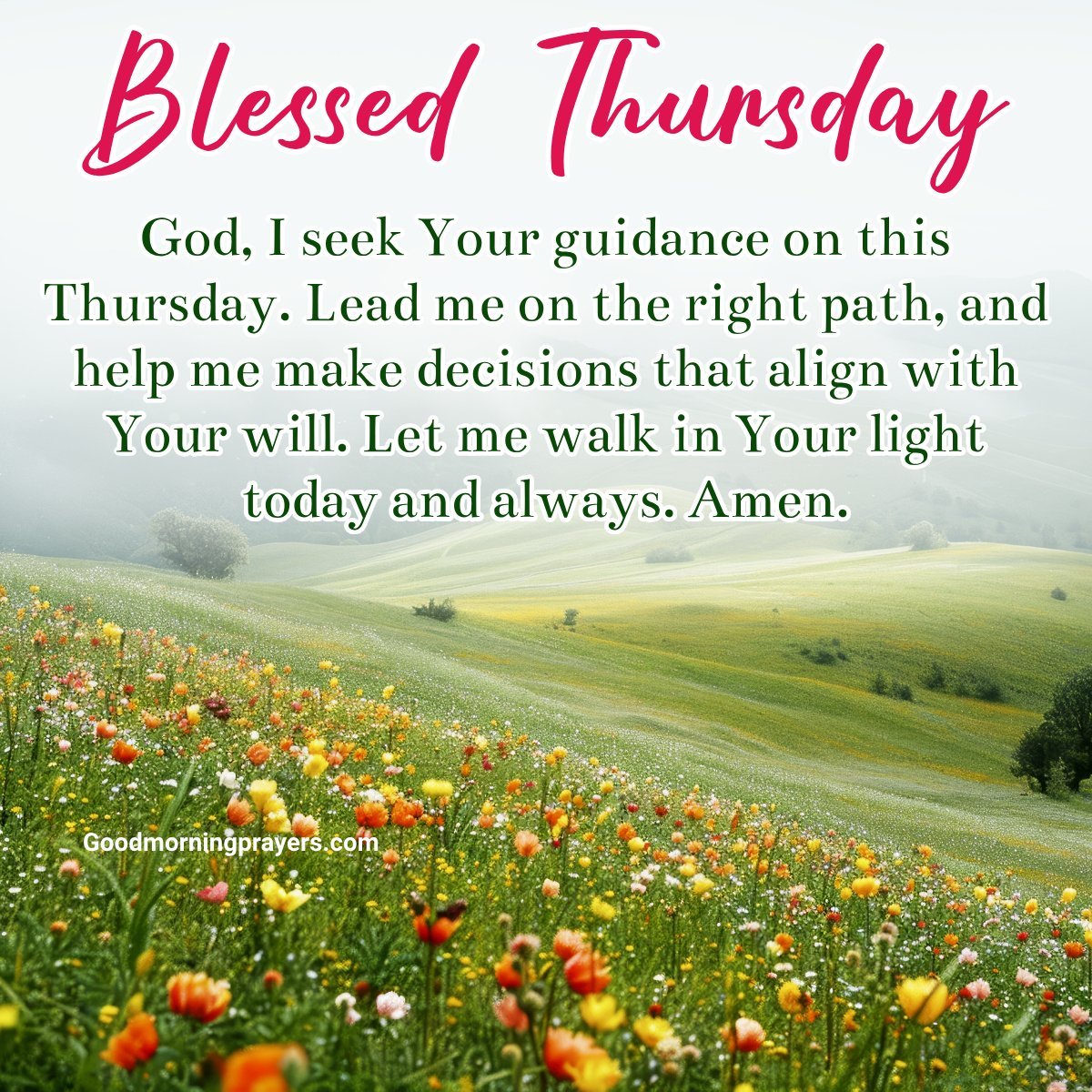 Thursday Blessings Prayer To Start The Day