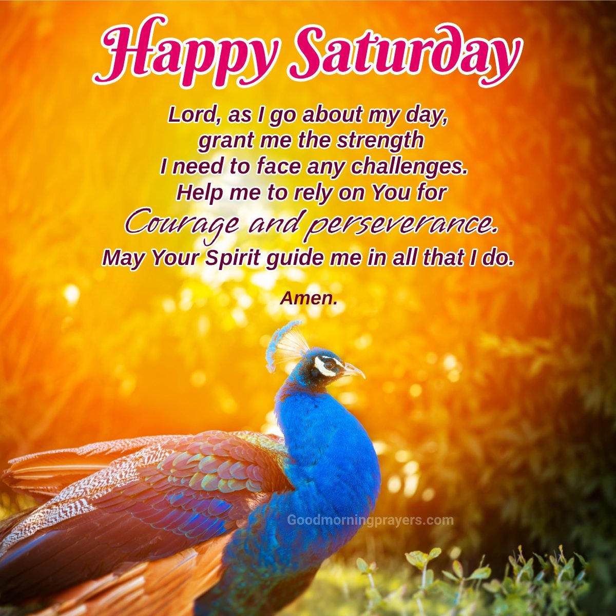 Uplifting Saturday Prayer For A New Day