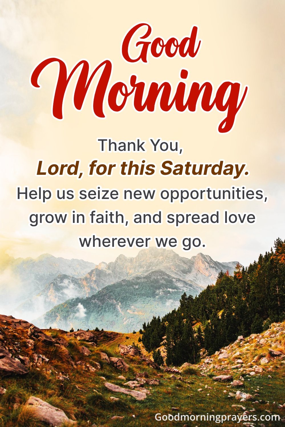 Saturday Prayer Good Morning Photo